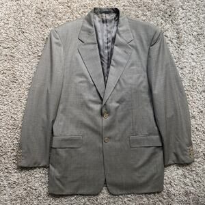 Vintage Sartori Mabro Italy Super 120’s Wool Suit Jacket Grey Beige Men Size 42L